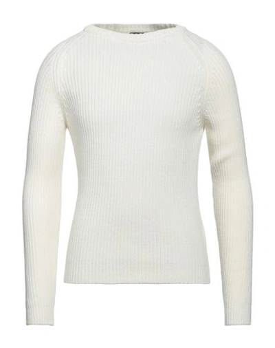 Shop Kaos Man Sweater Ivory Size Xl Acrylic, Wool In White