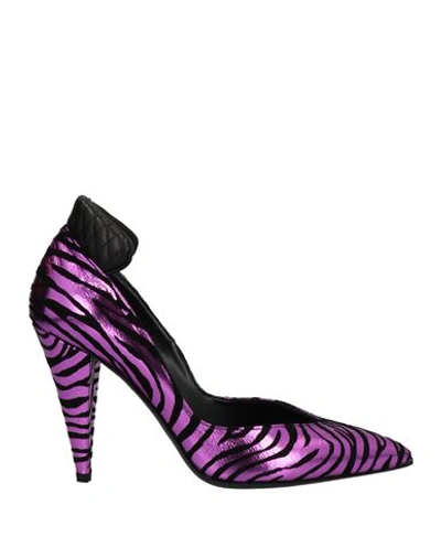 Aniye By Woman Pumps Purple Size 7 Polyurethane, Polyester In Purple