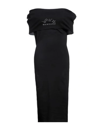 Shop Mangano Woman Midi Dress Black Size 8 Cotton
