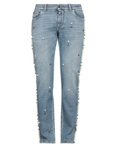 Shop Dolce & Gabbana Man Jeans Blue Size 42 Cotton, Elastane