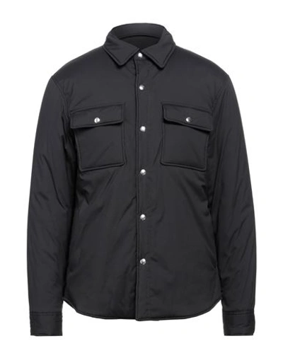 Sandro Man Jacket Black Size S Cotton, Polyamide, Elastane In Black