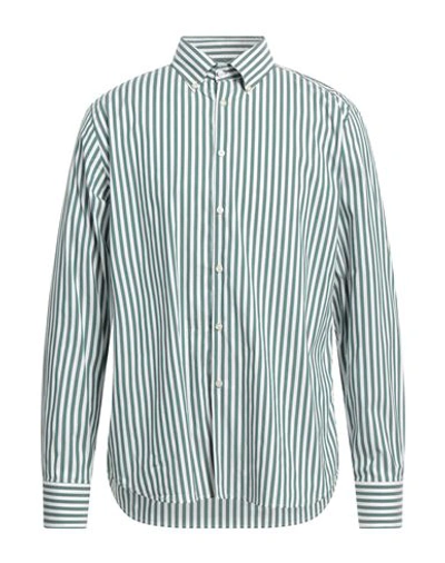 Shop Gmf 965 Man Shirt Green Size 18 ½ Cotton, Polyester, Elastane