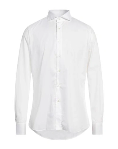 Shop Alea Man Shirt Off White Size 16 Cotton
