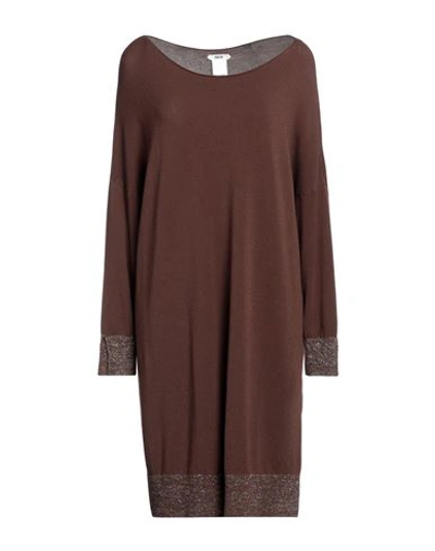 Shop Pour Moi Woman Mini Dress Dark Brown Size M Polyamide, Viscose