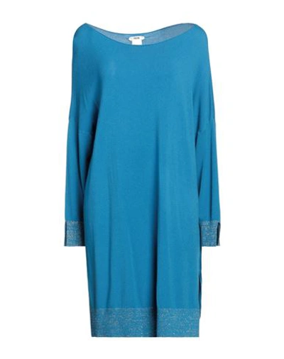 Shop Pour Moi Woman Mini Dress Azure Size L Polyamide, Viscose In Blue