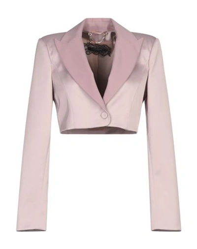 Shop Patrizia Pepe Sera Woman Blazer Pastel Pink Size 6 Polyester, Elastane