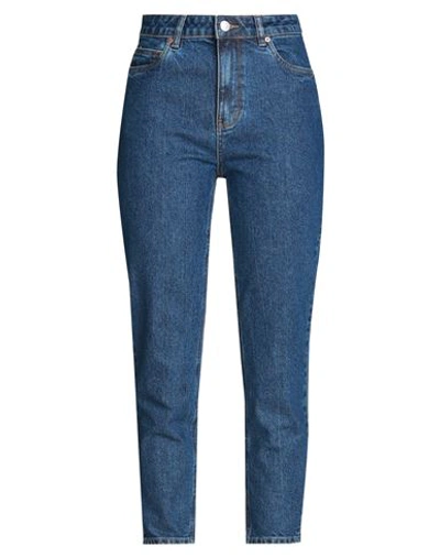 Shop Vero Moda Woman Jeans Blue Size 29w-30l Cotton, Recycled Cotton, Elastane