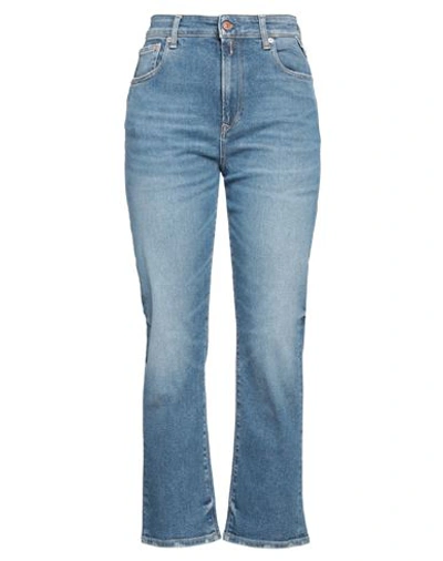Shop Replay Woman Jeans Blue Size 29w-28l Cotton, Elastane