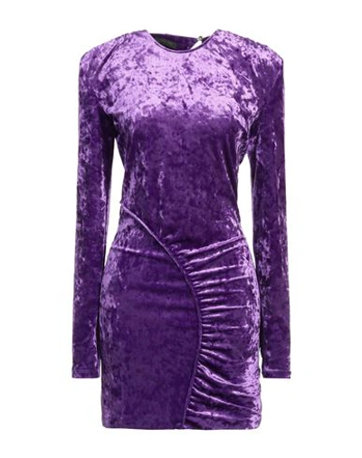 Patrizia Pepe Sera Woman Mini Dress Purple Size 3 Polyester, Elastane In Purple