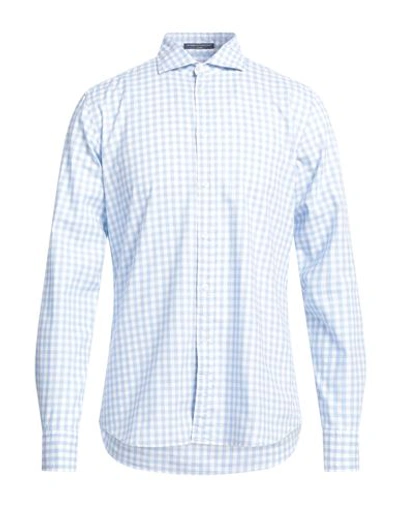 Shop B.d.baggies B. D.baggies Man Shirt Sky Blue Size 15 ½ Linen