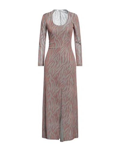 Dimora Woman Maxi Dress Rust Size 4 Viscose, Polyamide, Polyester In Red