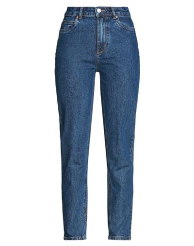 Vero Moda Woman Jeans Blue Size 28w-30l Cotton, Recycled Cotton, Elastane In Blue