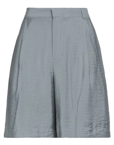 Shop Elvine Woman Shorts & Bermuda Shorts Slate Blue Size 00 Viscose, Polyester