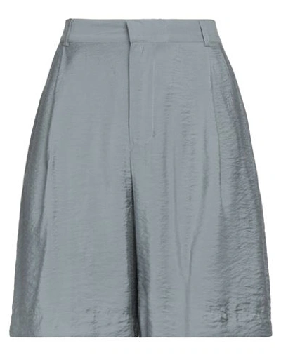 Elvine Woman Shorts & Bermuda Shorts Slate Blue Size 0 Viscose, Polyester In Blue