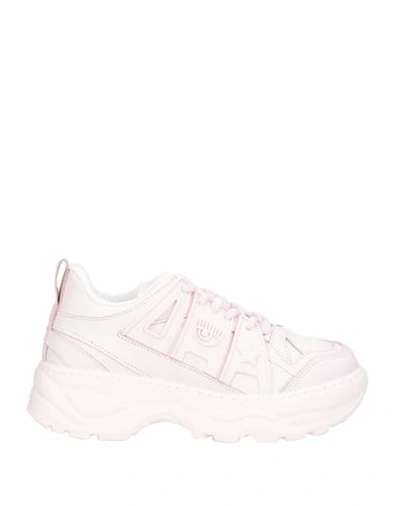 Shop Chiara Ferragni Woman Sneakers Light Pink Size 8 Soft Leather