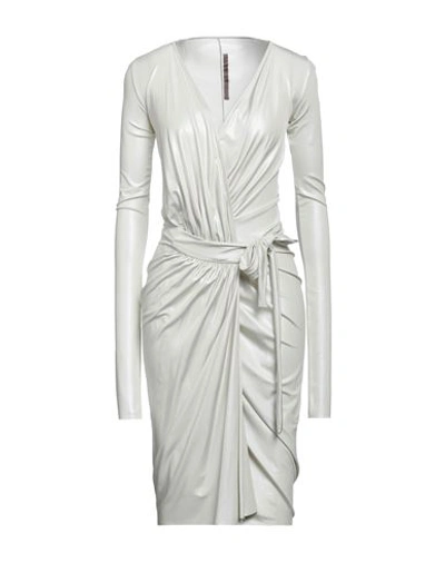 Shop Rick Owens Lilies Woman Midi Dress Ivory Size 4 Viscose, Elastane In White