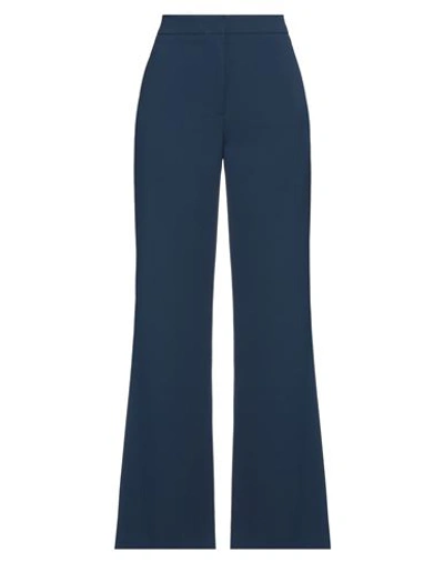 Soallure Woman Pants Navy Blue Size 4 Polyester In Navy Blue