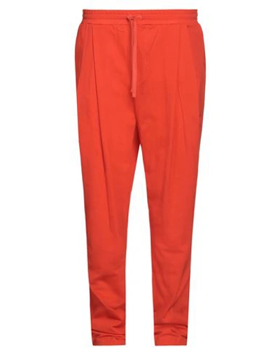 Shop Dolce & Gabbana Man Pants Orange Size 38 Cotton, Viscose