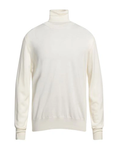 Shop Jil Sander Man Turtleneck Ivory Size 42 Wool In White