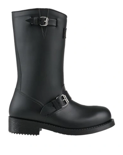 Dsquared2 Woman Knee Boots Black Size 9 Rubber In Black
