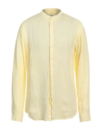 Shop Sirio Man Shirt Yellow Size Xxl Linen