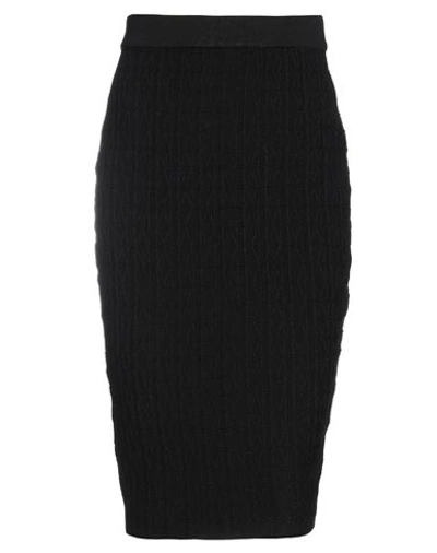 Shop Marciano Woman Midi Skirt Black Size Xs Viscose, Polyamide, Elastane