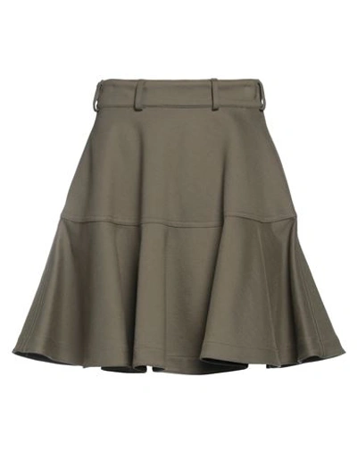Shop Alice Miller Woman Mini Skirt Military Green Size 4 Viscose, Polyamide, Elastane