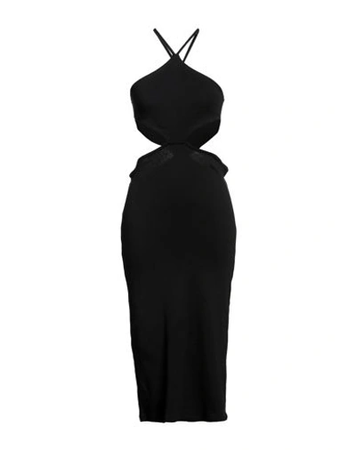 Shop Mangano Woman Midi Dress Black Size 4 Cotton