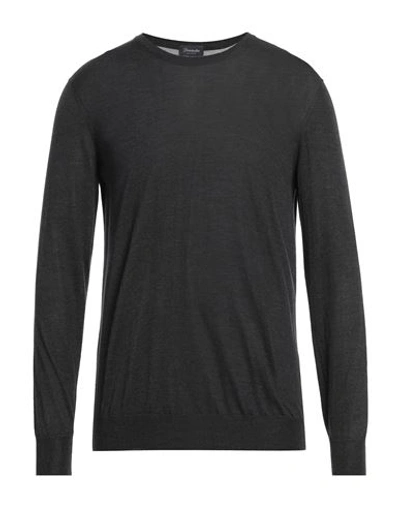 Shop Drumohr Man Sweater Steel Grey Size 44 Silk