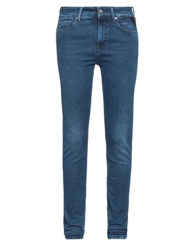 Shop Replay Woman Jeans Blue Size 28w-30l Cotton, Polyester, Elastane