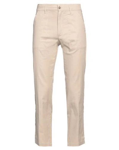 Shop Mauro Grifoni Grifoni Man Pants Beige Size 30 Cotton, Elastane