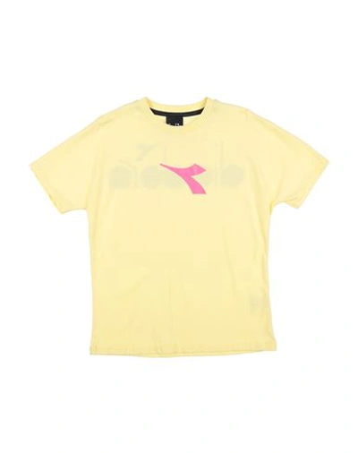 Shop Diadora Toddler Girl T-shirt Light Yellow Size 6 Cotton