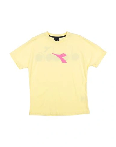 Diadora Toddler Girl T-shirt Light Yellow Size 6 Cotton In Yellow