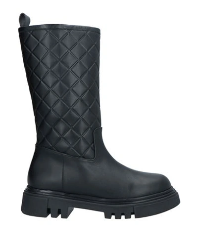 Evaluna Woman Knee Boots Black Size 10 Soft Leather In Black