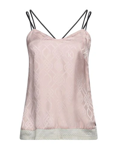Shop Koché Woman Top Blush Size M Viscose, Polyester In Pink