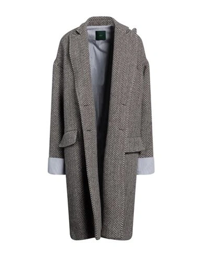 Shop Jejia Woman Coat Khaki Size 4 Wool In Beige