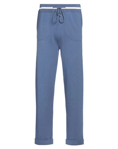 Shop Panicale Man Pants Pastel Blue Size 38 Merino Wool, Silk, Cashmere