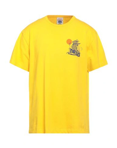 Shop Deus Ex Machina Man T-shirt Ocher Size M Recycled Cotton In Yellow
