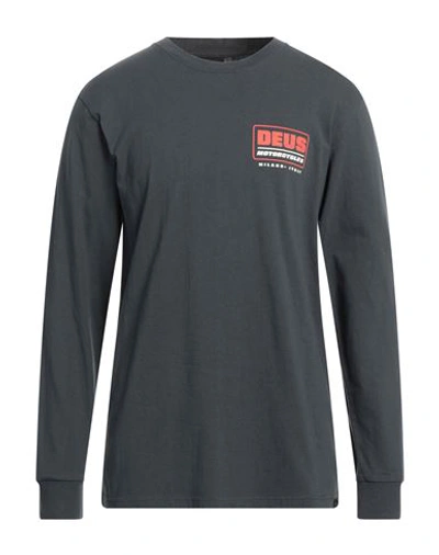 Shop Deus Ex Machina Man T-shirt Steel Grey Size S Recycled Cotton