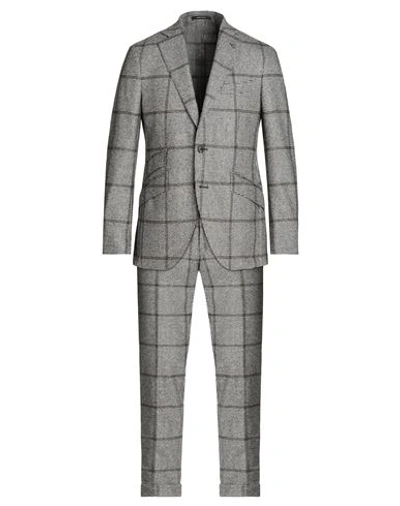 Shop Angelo Nardelli Man Suit Grey Size 40 Virgin Wool