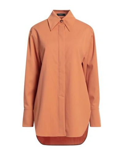 Shop Joseph Woman Shirt Mandarin Size 8 Polyamide, Virgin Wool, Elastane