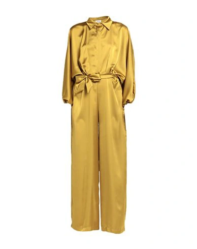 Shop Berna Woman Jumpsuit Mustard Size S Polyester In Yellow