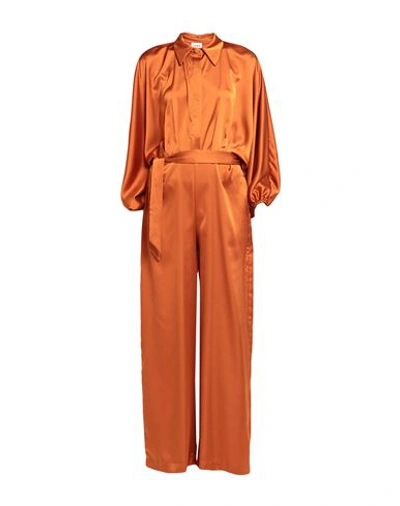 Shop Berna Woman Jumpsuit Orange Size S Polyester
