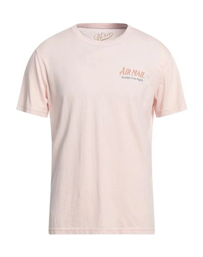 Shop Bl'ker Man T-shirt Light Pink Size L Cotton