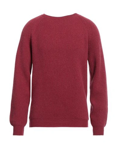 Shop Svevo Man Sweater Garnet Size 40 Virgin Wool In Red