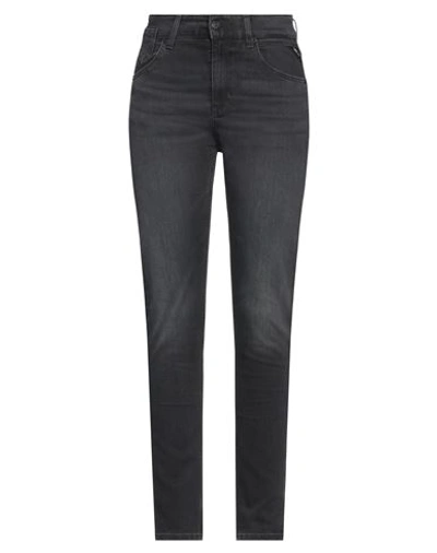 Shop Replay Woman Jeans Black Size 31w-30l Organic Cotton, Polyester, Elastane
