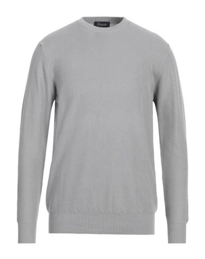 Shop Drumohr Man Sweater Lead Size 44 Cotton In Grey