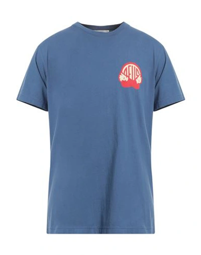 Shop Deus Ex Machina Man T-shirt Azure Size S Recycled Cotton In Blue