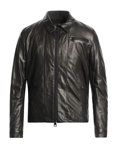 Shop Dacute Man Jacket Black Size 40 Ovine Leather