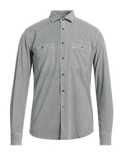 Shop Aspesi Man Shirt Grey Size S Cotton